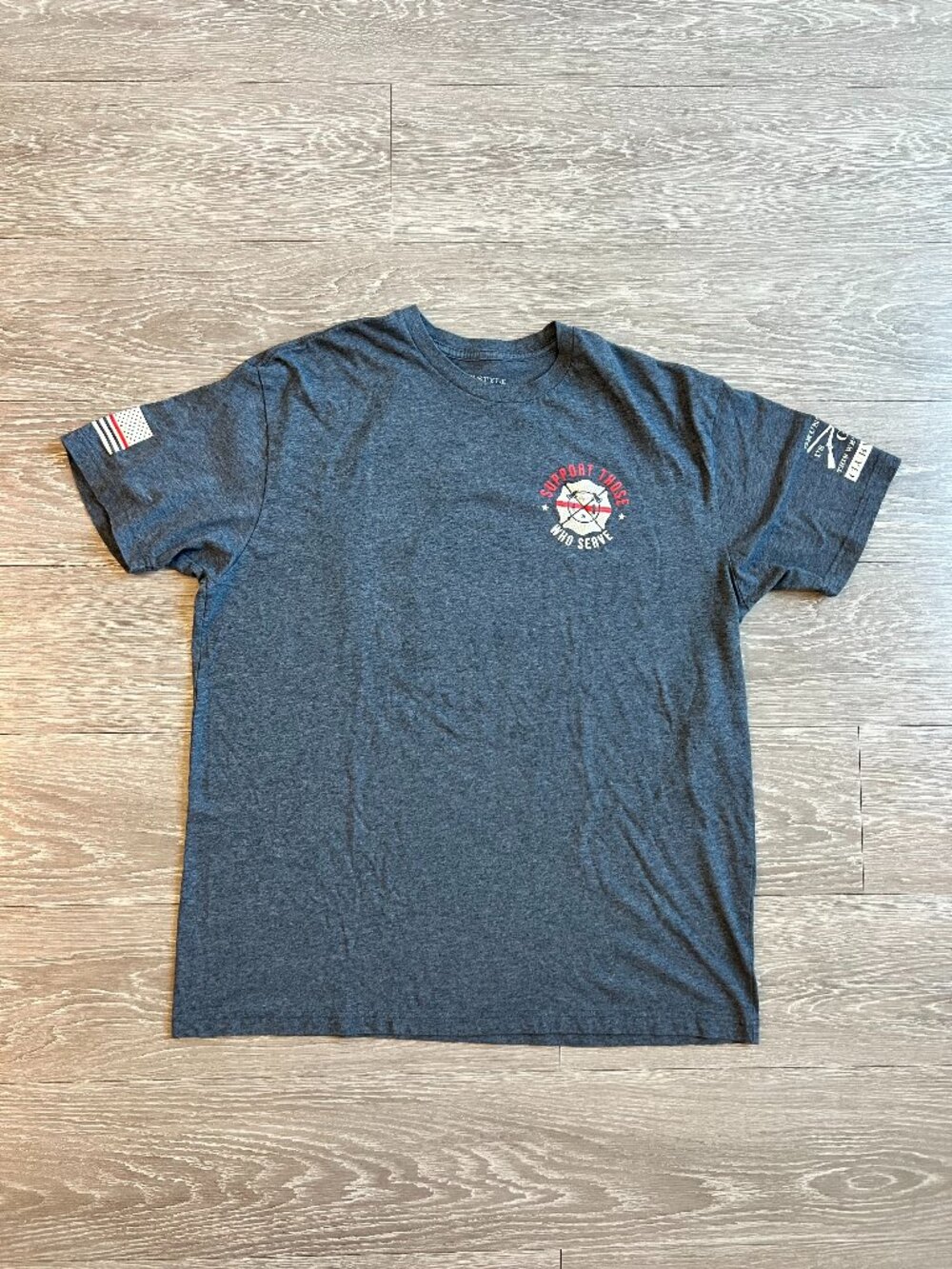 Grunt Style "Support Those Who Serve" T-Shirt, Blue, XXL
